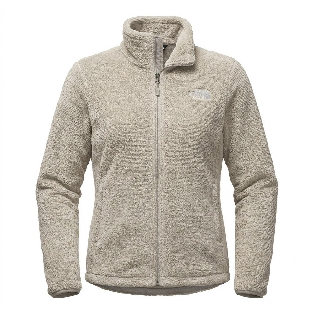 The North Face Womens MEDIUM Ridge Fleece Jacket Oatmeal Beige Full Zip